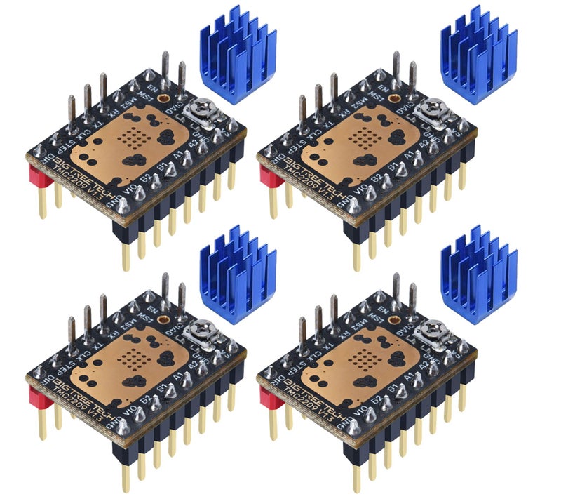 BigTreeTech محرك خطوة BIGTREETECH TMC2209 V1.3 UART 2.8A قمة Stepstick صامت لمجموعة Manta M8P، Octopus V1.1، Octopus Pro، SKR 3، V1.4 Turbo، Pro V1.2 لوحات تحكم الطابعات ثلاثية الأبعاد (4 قطع) - Image 1